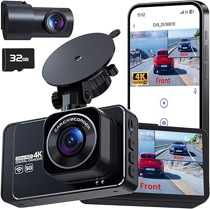 Dashcam à vision nocturne et moniteur de stationnement